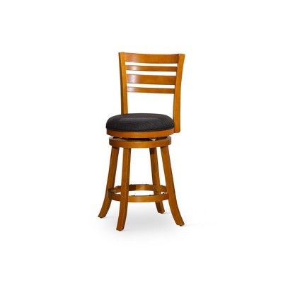 NicBex Dining Chairs Upholstered Chair Bar Height Chairs Slat Back Swivel Chair Fabric Seat for Kitchen