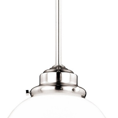 Huntley Oil Rubbed Bronze Pendant with White Glass Shade