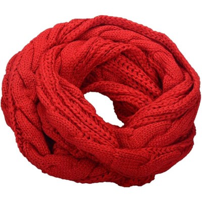 Zuppad Womens Thick Ribbed Knit Winter Infinity Circle Loop Scarf