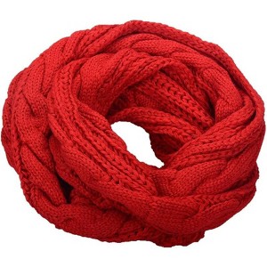 Zuppad Womens Thick Ribbed Knit Winter Infinity Circle Loop Scarf - 1 of 4