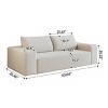 63 Inch Corduroy 2-Seater Sofa,Deep Seat Loveseat Couch,No Assembly,Modern Comfy Sofa for Living Room or Apartment-Baofuwish - 4 of 4