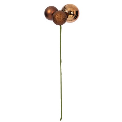 Mocha Shatterproof Plastic Christmas Ornament Pick Set, 18"