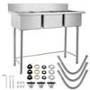 Garvee Freestanding Sink, Commercial Stainless Steel Sink,Compartment Sink, Prep & Utility Sink for Home, Restaurant, Laundry, Garage, Outdoor - 3 of 4