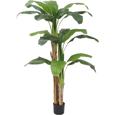 Artificial Fiddle Leaf Fig Tree – Lifelike Fake Palm Plant for Home & Office Decor, No Maintenance, Fade-Resistant,Perfect for Living Room, Bedroom