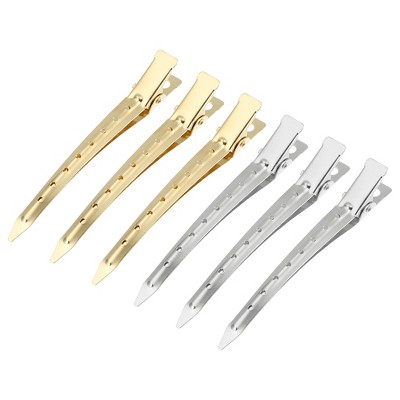 Unique Bargains Metal Non-Slip Durk Bill Hair Clip 3.54" 6 Pcs