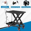 Hydraulic Lift Table Heavy Duty - 500 Lbs Capacity 28.5" Single Scissor Cart with Anti-Slip Pad & 4 Wheels for Warehouse/Workshop, Black - 4 of 4