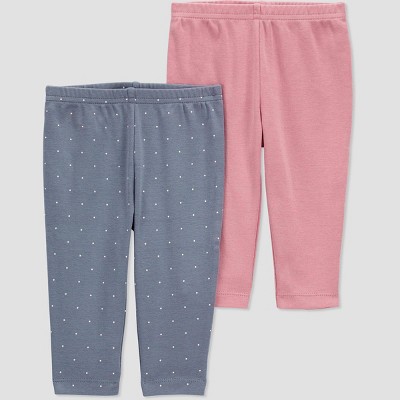 Image of Carter's Just One You® Baby Girls' 2pk Dot Pants - Pink/Gray Newborn