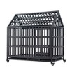 Munora - Heavy Duty Dog Cage - 47.2"L x 28.9"W x 48.2"H - Carbon Steel Construction with Roof Door & Lockable Wheels - 3 of 4