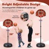 TopComfy Youth Portable Kids Basketball Hoop 2 In 1 Double Sided Dart Board for Toddlers 8+ Indoor Outdoor Family Play, Black, 23.62"*15.75"*5.91" - 3 of 4