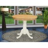 East West Furniture, Dining Table Oak & Linen White, ANT-OLW-TP - 2 of 3