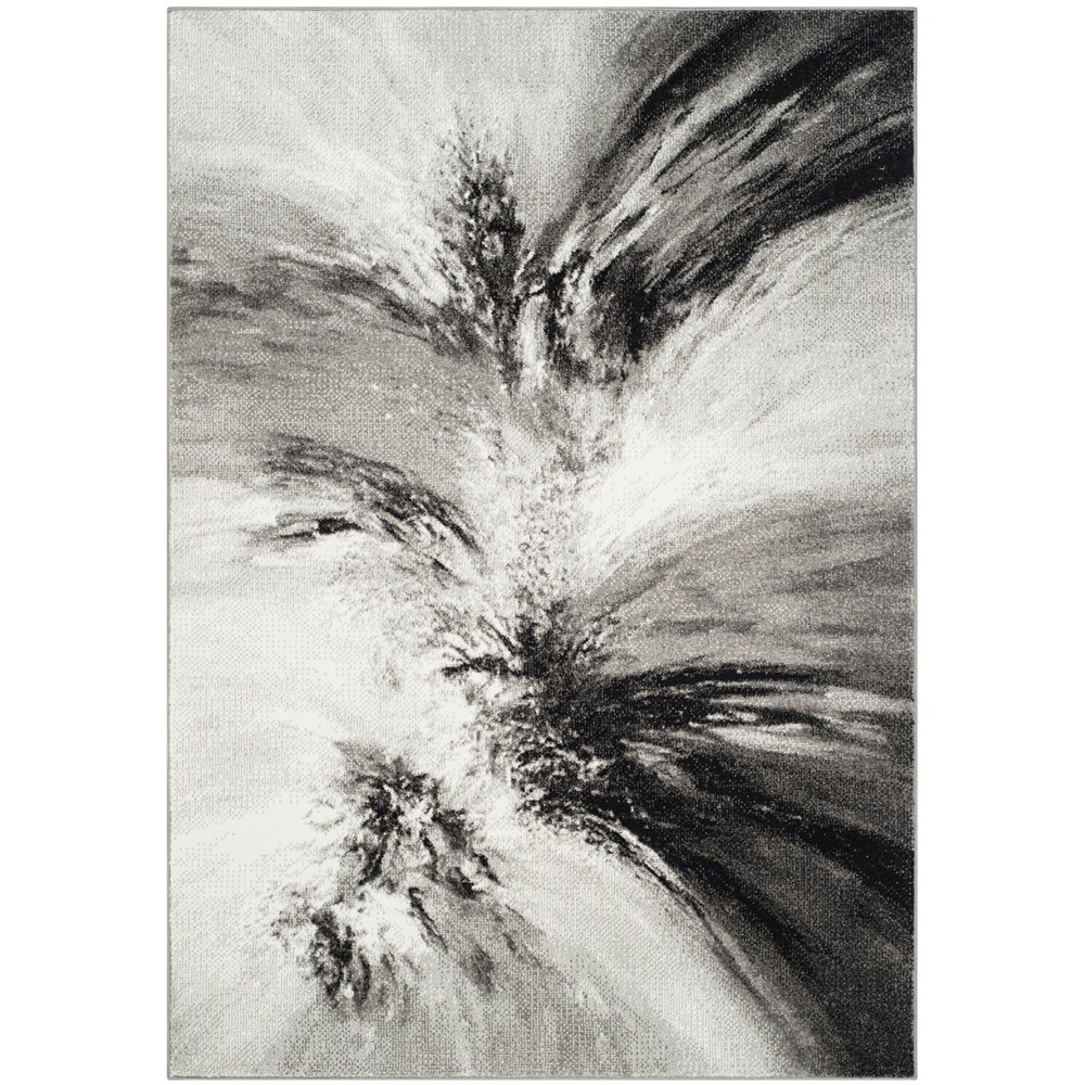 6'7inx9' Loomed Tie Dye Design Area Rug Gray - Safavieh