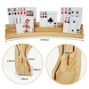 LotFancy Playing Card Holder for Kids Adults, 4Pcs, 3 Tiers, Hands Free Curved Wooden Card Holder - 2 of 4