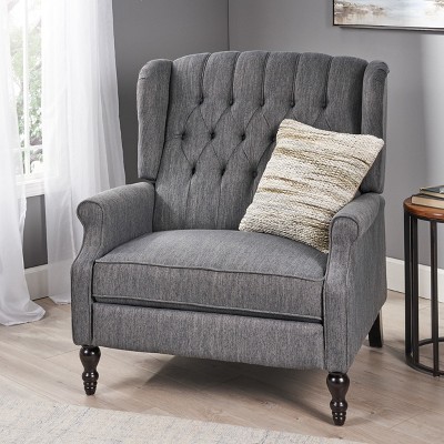 Unholstered Accent Chair One and Half Seater Recliner with Fabric for bedroom living rooom-Christopher Knight Home