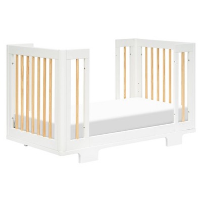 Yuzu White and Natural 8-in-1 Convertible Crib with All-Stages Conversion Kits