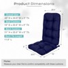 Aoodor Tufted Adirondack Chair Cushion Patio Rocking Chair Cushions Outdoor High Back Cushions with Ties, Water and Fade Resistant (Set of 2) - 3 of 4
