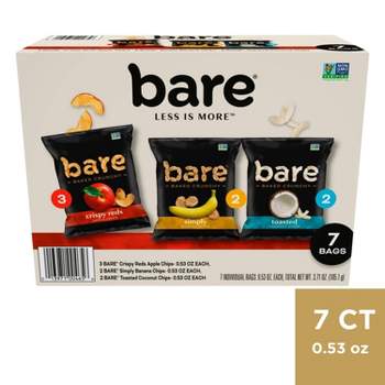 Bare Apple Banana Coconut Chips Varity Pack - 7ct