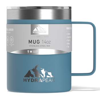 Hydrapeak 14oz Stainelss Steel Coffee Mug With Handle and Lid Digital  Lavender