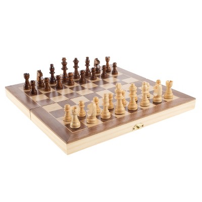 Toy Time Chess Set with Folding Wooden Game Board