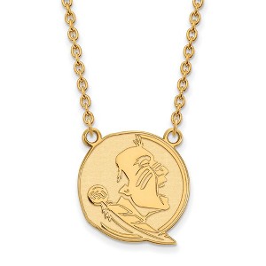 Black Bow Jewelry 10k Yellow Gold Florida State Seminoles NCAA Necklace 18 Inch - 1 of 4
