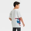 Boys' Spider-Man Wrap Short Sleeve Graphic T-Shirt - Oatmeal Beige - 3 of 4