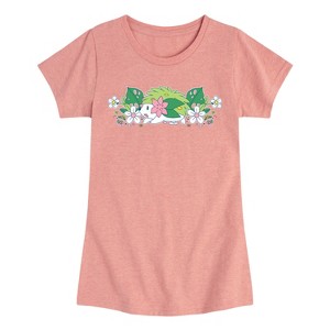 Girls' - Pokémon - Shaymin Floral Chest-Youth Girls Short Sleeve T-Shirt Fitted Short Sleeve Graphic T-Shirt - 1 of 4