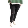 Women's High Rise Straight Leg Jeans Plus Size - RISEN - 3 of 4