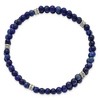 Chisel Stainless Steel Brushed and Antiqued Bronze-plated 4.5mm Lapis Beaded Stretch Bracelet - 3 of 4
