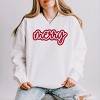 Merry Outline Puff  - Women's Lightweight Garment Dyed Sweatshirt - 3 of 4