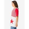 Woman Within Plus Size Graphic Print Scoop Neck Tunic - 4 of 4