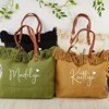 FATMOON Personalized Embroidered Tote Bag - Large Capacity Travel Shoulder Bag for Women, Lettering Canvas Tote for Daily Wear - 2 of 4