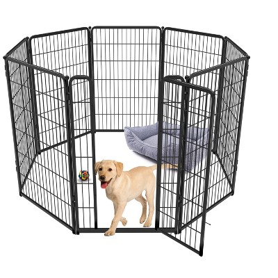 FXW Homeplus Indoor Dog Playpen - Stress-Free and Safe Play,Panels for Puppy and Small Dogs, Black│Patented