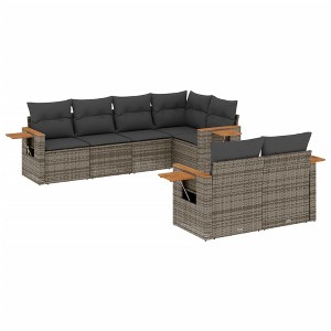 vidaXL Garden Sofa Set Grey - 1 of 4