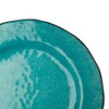 tagltd 10.75 in. Veranda Cracked Glazed Solid Melamine Plastic Dinnerware Plates Set of 4 Dishwasher Safe Indoor Outdoor Blue - 4 of 4
