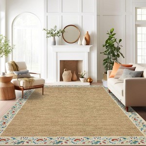 Washable Rugs for Living Room, Non-Slip Modern Neutral Area Rugs for Bedroom - 1 of 4