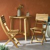 GDFStudio Pavillion Outdoor 3pcs Acacia Wood Foldable Bistro Set - 2 of 4