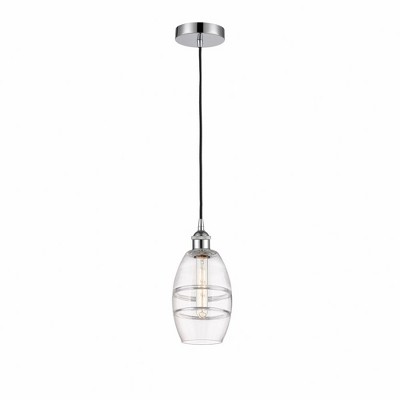 Vaz - 1 Light Cord Hung Mini Pendant In Industrial Style-8.13 Inches Tall and 5.88 Inches Wide
