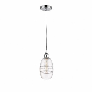 Vaz - 1 Light Cord Hung Mini Pendant In Industrial Style-8.13 Inches Tall and 5.88 Inches Wide - 1 of 1