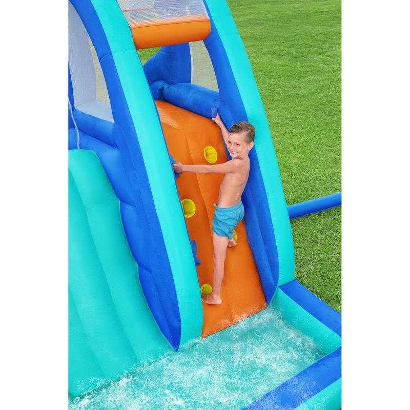 Bestway H2OGO! Wavetastic 16' Kids Inflatable Outdoor Water Park with Turtle Pool Ride-On Float, Water Sprinklers, Slide, and Wave Pool, 6 of 9