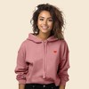 Dalix Pixel Heart Embroidered Fleece Cropped Hoodie Cold Fall Winter Women - 2 of 4