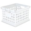 Sterilite Stackable Plastic Storage Crate Bin Organizer File Box with Handles for Home, Office, Dorm, Garage, or Utility Organization, White - image 2 of 4