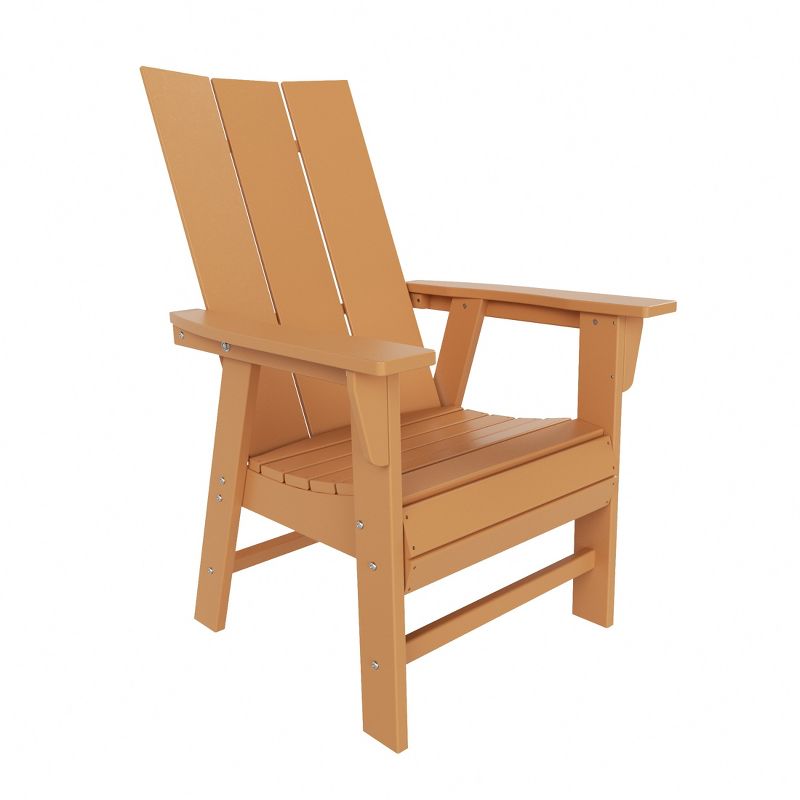 WestinTrends Outdoor Patio Modern Adirondack Dining Chair Weather Resistant, 3 of 4