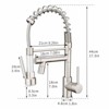 Gulches Commercial LED Kitchen Faucet with Pull Down Sprayer, Single Handle Single Lever Kitchen Sink Faucet - 4 of 4