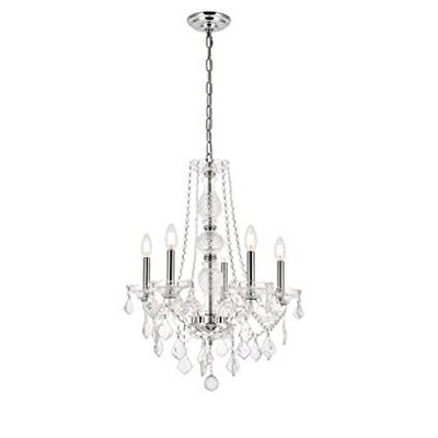 Verona 5-Light Gold Chandelier with Clear Royal Cut Crystal