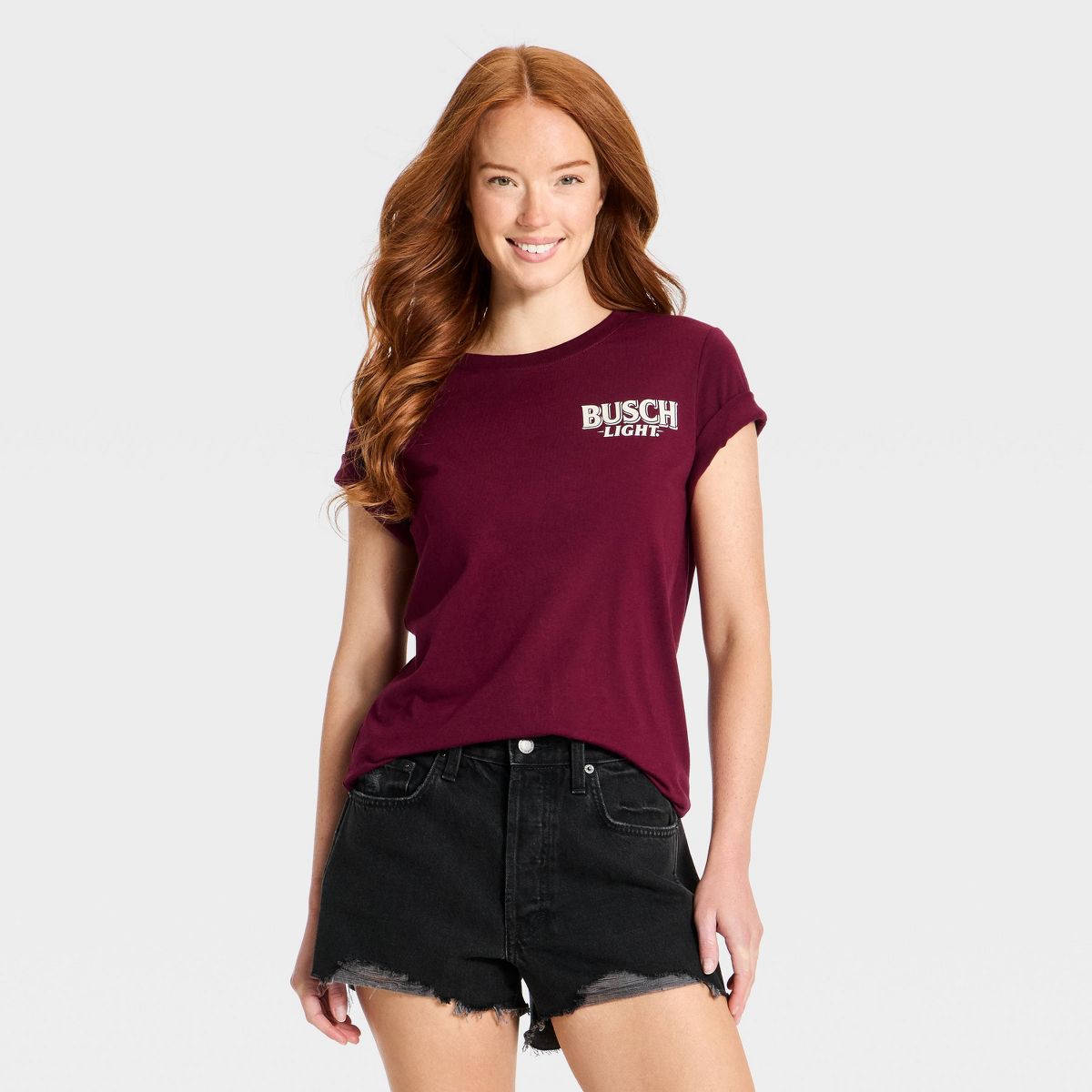 Women's Busch Light Short Sleeve Graphic T-Shirt - Mauve