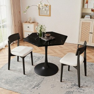 KIGFTSOD Modern Hexagonal Coffee Table with MDF Table Top, Metal Base, for Dining Room, Kitchen, Living Room - 1 of 4