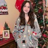 Catalonia Woman Wearable Blanket Hoodie Oversized Sweatshirt, Warm Fleece Pullover Adult Blanket, Cozy Birthday Gift for Woman Wife - 2 of 4