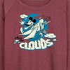 Women's - Disney - Above The Clouds Lightweight French Terry Wide Neck Long Sleeve Shirt - 2 of 4