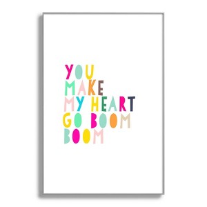 Hello Sayang You Make My Heart Go Boom Boom Metal Framed Art Print - Deny Designs - 1 of 4