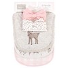 Hudson Baby Infant Girl Cotton Bib and Headband Set 5pk, Enchanted Forest, One Size - 2 of 2