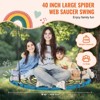 VEVOR Spider Web Saucer Swing, 40 Inch Round Swings for Kids Outdoor, 750lbs Weight Capacity Saucer Tree Swing, Stable Woven Rope Swing Seat - 3 of 4